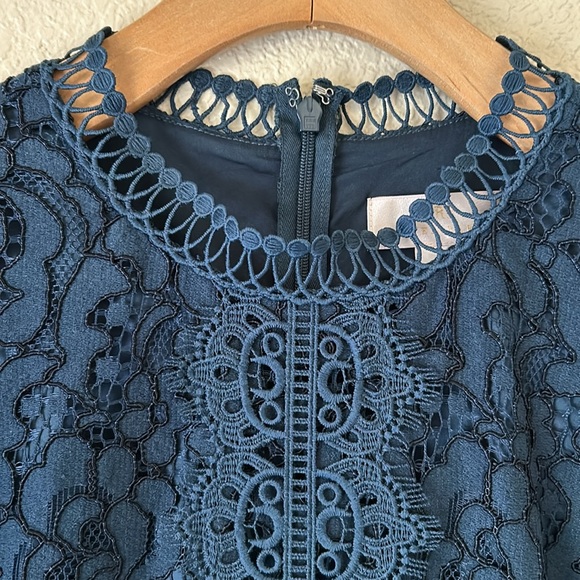 *NWOT* Rachel Parcell Lace Sheath Dress Dark Blue Size Large - Picture 7 of 10